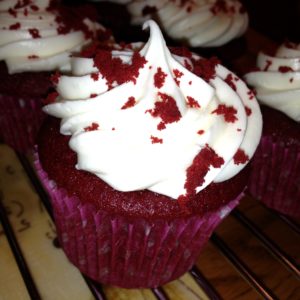 photo of red velvet cupcakes from cocos confections