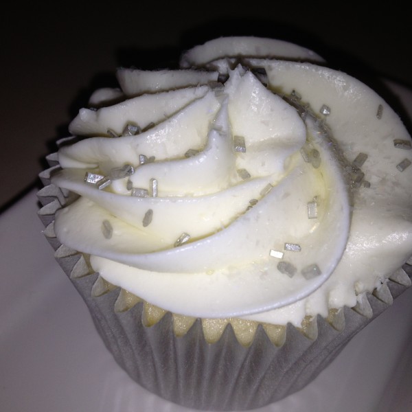 photo of a almost white cupcake cocos confections