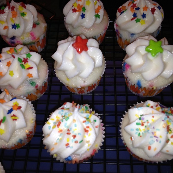 photo of some confetti cupcakes from cocos confections