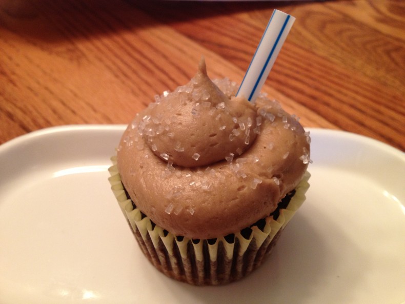 photo of a rootbeer cupcake from cocos confections