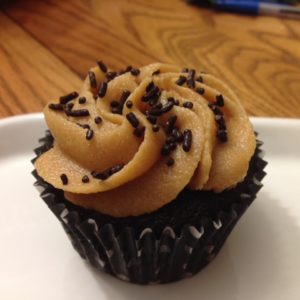 photo of chocolate peanut butter cupcakes from cocos confections